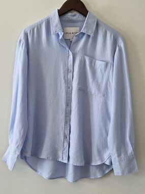 LOLA RIVER Women's Long-Sleeve Button-Down Shirt